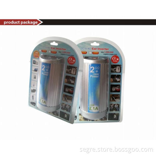 hot sales popular use 12v DC to 220v AC 150w cup shape inverter with USB and oxygen bar